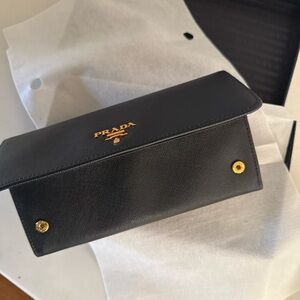Prada Saffiano Leather Continental Flap Wallet